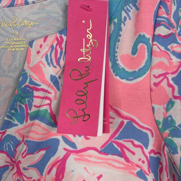 Lilly Pulitzer Dress Womens Medium Sophiletta UPF 50+  Blue Peri Resort Preppy - Picture 5 of 15